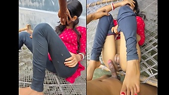 A cute desi girl got banged outdoors in the village