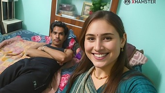 An american girl is enjoying her new home with her couple in a farmhouse